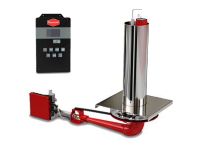 Gas burner assembly with stainless flue and controller Gas burner assembly with stainless flue and controller